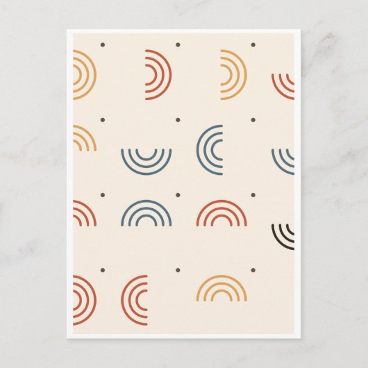 Boho Regenboogbogen Naadloos Patroon Briefkaart (Voorkant)