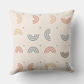 Boho Regenboogbogen Naadloos Patroon Kussen (Achterkant)