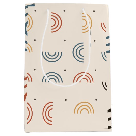 Boho Regenboogbogen Naadloos Patroon Medium Cadeauzakje (Voorkant)