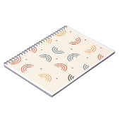 Boho Regenboogbogen Naadloos Patroon Notitieboek (Linkerzijde)