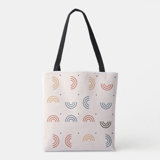 Boho Regenboogbogen Naadloos Patroon Tote Bag (Achterkant)