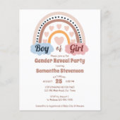 Boho-regenboogjongen of meisjesgender onthullen bu (Voorkant)