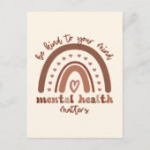 Boho-regenboogmentale gezondheid briefkaart (Voorkant)