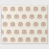 Boho-regenboogmentale gezondheid cadeaupapier (Vlak)