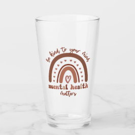 Boho-regenboogmentale gezondheid glas