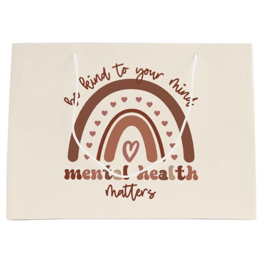 Boho-regenboogmentale gezondheid groot cadeauzakje (Voorkant)