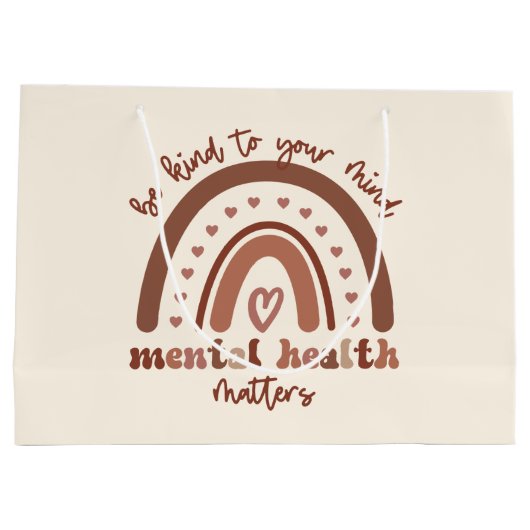 Boho-regenboogmentale gezondheid groot cadeauzakje (Achterkant)