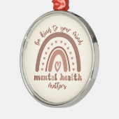 Boho-regenboogmentale gezondheid metalen ornament (Links)