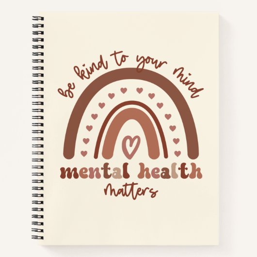 Boho-regenboogmentale gezondheid notitieboek (Voorkant)