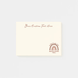 Boho-regenboogmentale gezondheid post-it® notes
