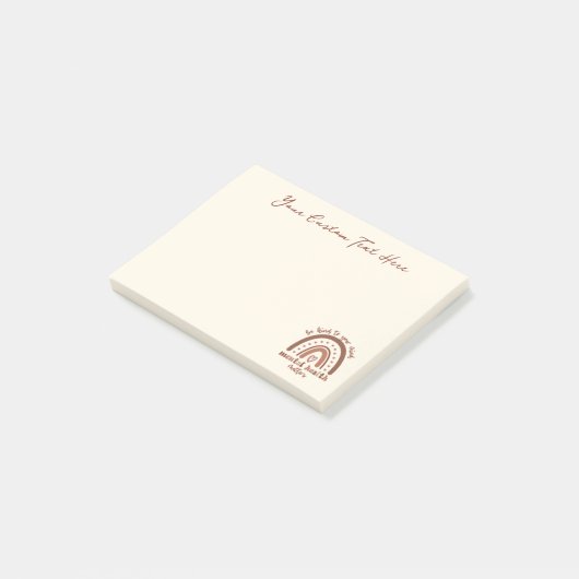 Boho-regenboogmentale gezondheid post-it® notes (Schuin)