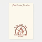 Boho-regenboogmentale gezondheid post-it® notes (Voorkant)