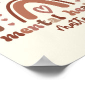 Boho-regenboogmentale gezondheid poster (Hoek)