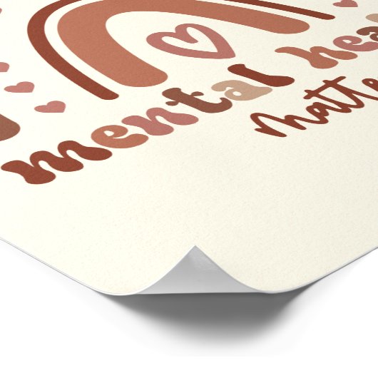 Boho-regenboogmentale gezondheid poster (Hoek)