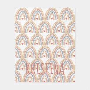 Boho-regenboogontwerp Fleece Deken