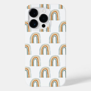 Boho regenboogpatroon Iphone 14 pro hoes