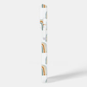 Boho regenboogpatroon Iphone 14 pro hoes (Achterkant / Links)