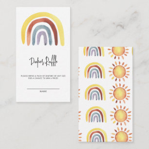 Boho regenboogvliegtuig baby informatiekaartje