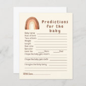 Boho regenboogvoorspellingen voor het baby spel. (Voorkant / Achterkant)