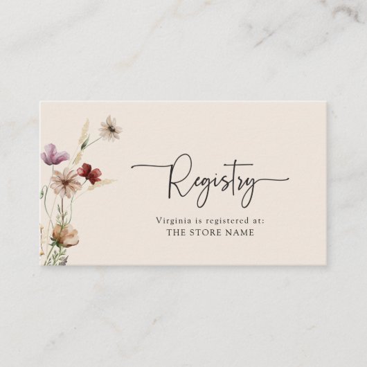 Boho Registry QR Codes Enclosure Kaart (Voorkant)