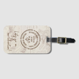 Boho Reizen Avontuur Bruiloft Bagagelabel