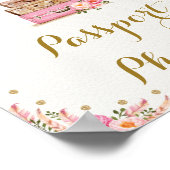 Boho Reizen Miss naar Mrs Floral Pasfoto's Poster (Hoek)