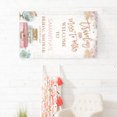 Boho reizen Miss naar Mrs Vrijgezellenfeest Banner (Insitu)
