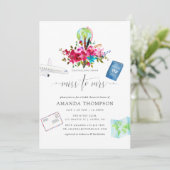Boho Reizen van Miss naar Mrs Bruiloft Feest Kaart (Staand voorkant)