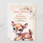 Boho rendier Safari Dieren Baby Shower Kaart (Voorkant)