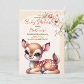 Boho rendieren Safari Dieren Baby shower Kaart (Staand voorkant)