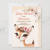Boho rendieren Safari Dieren Baby shower Kaart (Voorkant)