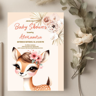 Boho rendieren Safari Dieren Baby shower Kaart