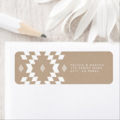 Boho retouradres label, bohemian etiket (Insitu)