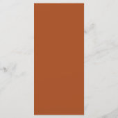 Boho Retro 70s Terracotta Bruiloft Menu (Achterkant)