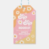 Boho Retro 70s Vrijgezellenfeest Wine Favor Cadeaulabel (Achterkant)