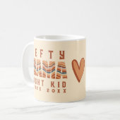 Boho Retro Aangepaste Linkshandige Mama Sinds Jaar Koffiemok (Voorkant links)