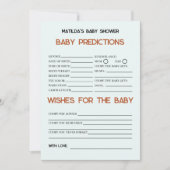 Boho Retro Baby Voorspellingen en Wensen Baby show Kaart (Voorkant)