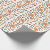 Boho Retro Bloem Verpakkings Papier (Hoek)