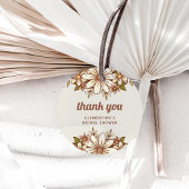 Boho Retro Bloemen | Bruiloft Dank Je Bedankjes Labels