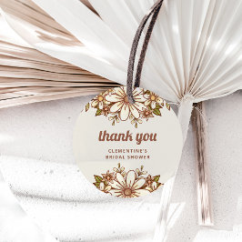 Boho Retro Bloemen | Bruiloft Dank Je Bedankjes Labels