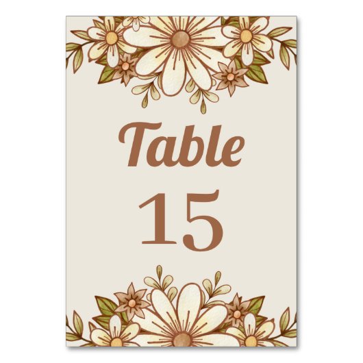 Boho Retro Bloemen | Bruiloft Kaart (Achterkant)