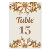 Boho Retro Bloemen | Bruiloft Kaart (Voorkant)