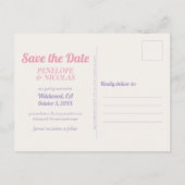 Boho Retro Bloemen Bruiloft Save the Date Briefkaa Briefkaart (Achterkant)
