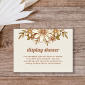 Boho Retro Bloemen | Display Douche Unwrapped Gift Informatiekaartje