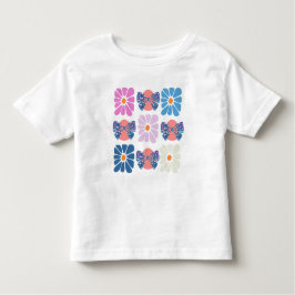 Boho retro bloemen eenvoudige Pasen Kinder Shirts