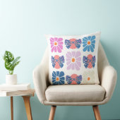 Boho retro bloemen eenvoudige Pasen Kussen (Stoel)