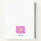 Boho retro bloemen eenvoudige Pasen naam Notitieboek (Achterkant)