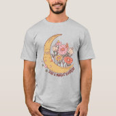 Boho Retro Bloemen Maan Zomer Vibe Neem een moment T-shirt (Voorkant)