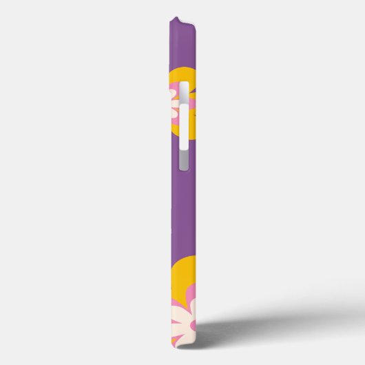 Boho Retro Bloemen Roze Geel Foto Case-Mate iPhone Case (Achterkant / Links)