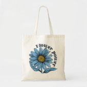 Boho Retro Bloemen Tote Bag (Voorkant)